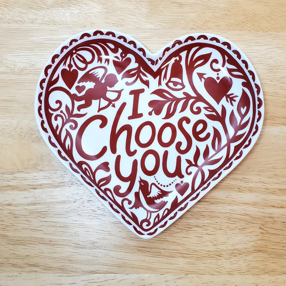 Crate & Barrel I Choose You Plate